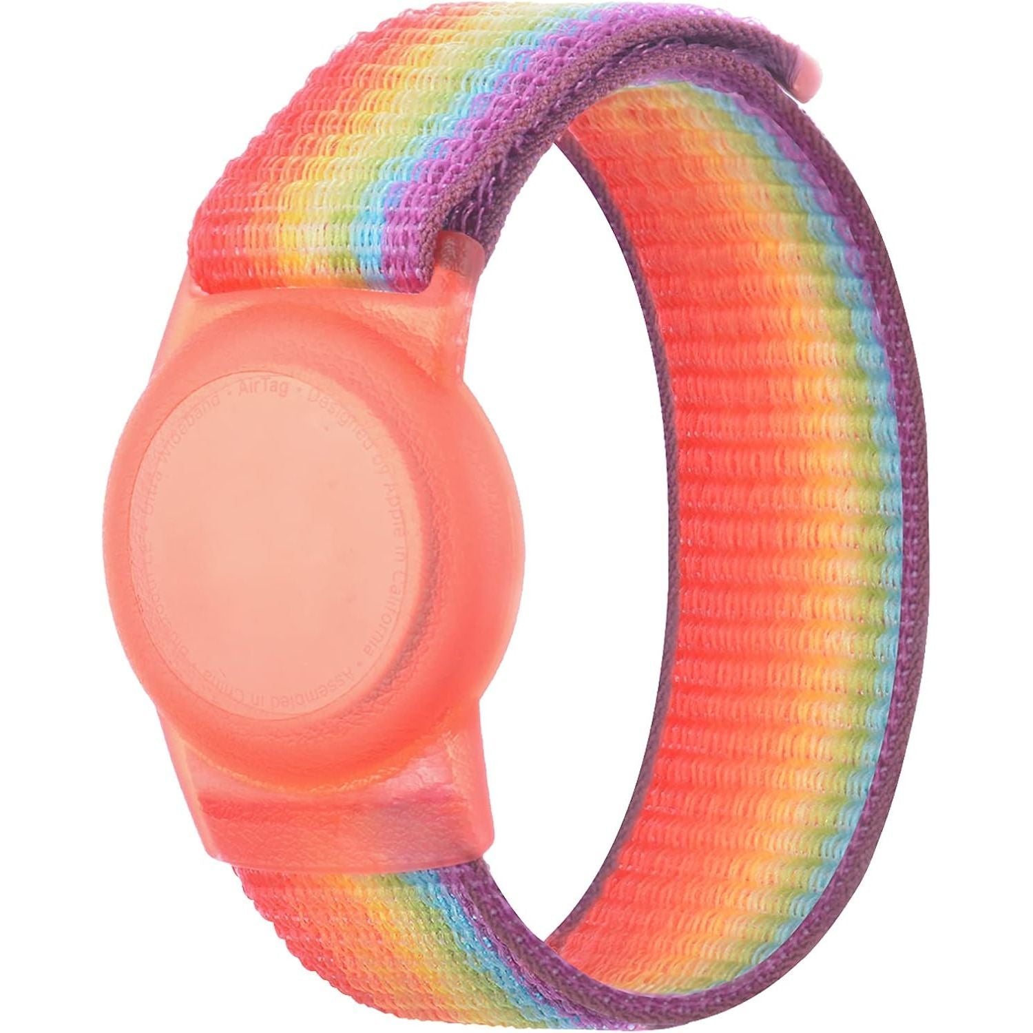 Buy now Kids Wristband Compatible with Apple AirTag, Protective Case for Air Tag GPS Tracker Holder with Nylon Bracelet, Adjustable Anti Lost Watch Band for Toddler Child Elder(Rainbow A) Rainbow B at indiglob india