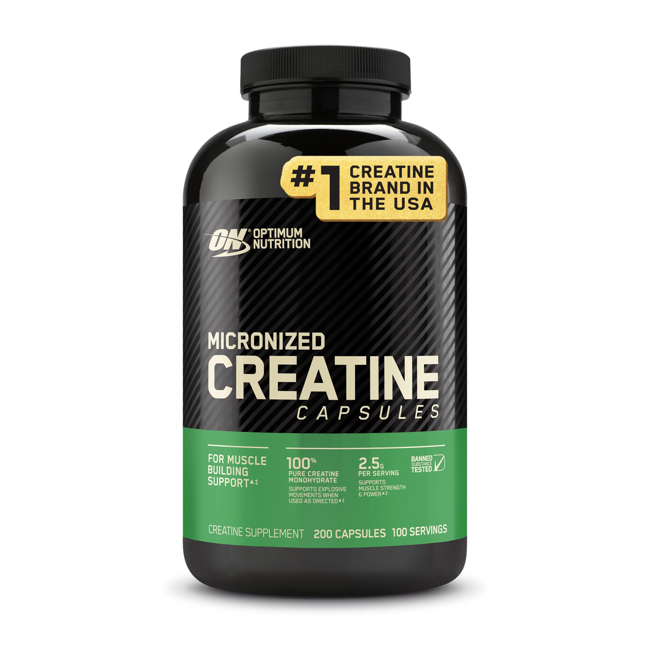 Buy now Optimum Nutrition Micronized Creatine Monohydrate Capsules, Keto Friendly, 2500mg, 300 Capsules (Packaging May Vary) Unflavored (B002DYIZGC) at indiglob india