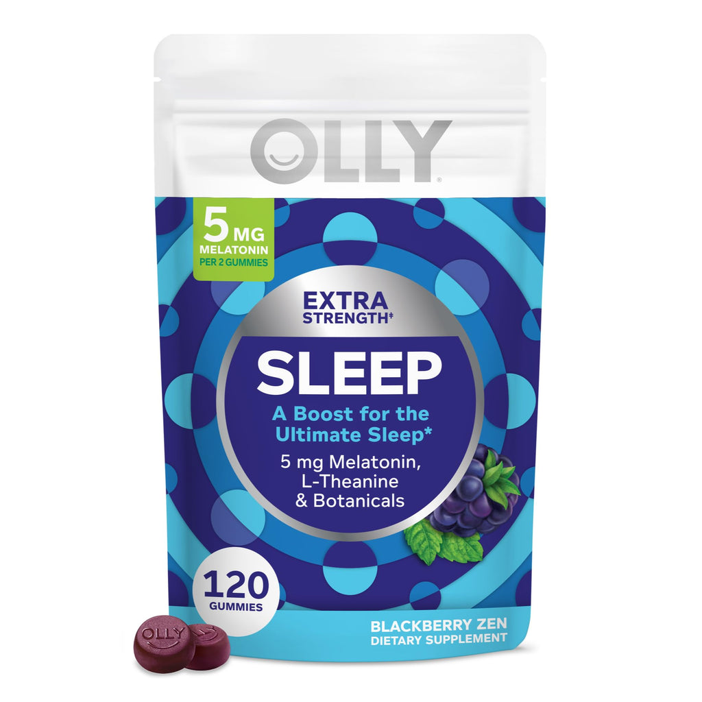 OLLY Extra Strength Sleep Pouch, 5 mg Melatonin, L-Theanine - 120 Count