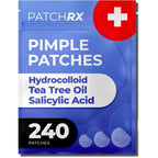 PatchRx Salicylic Pimple Patches (120 Pack), Salicylic Acid Acne Patches with Tea Tree Oil - Zit Patch and Pimple Stickers for Face for Skin Care - Salicylic Acid Acne Dots (Packaging May Vary)