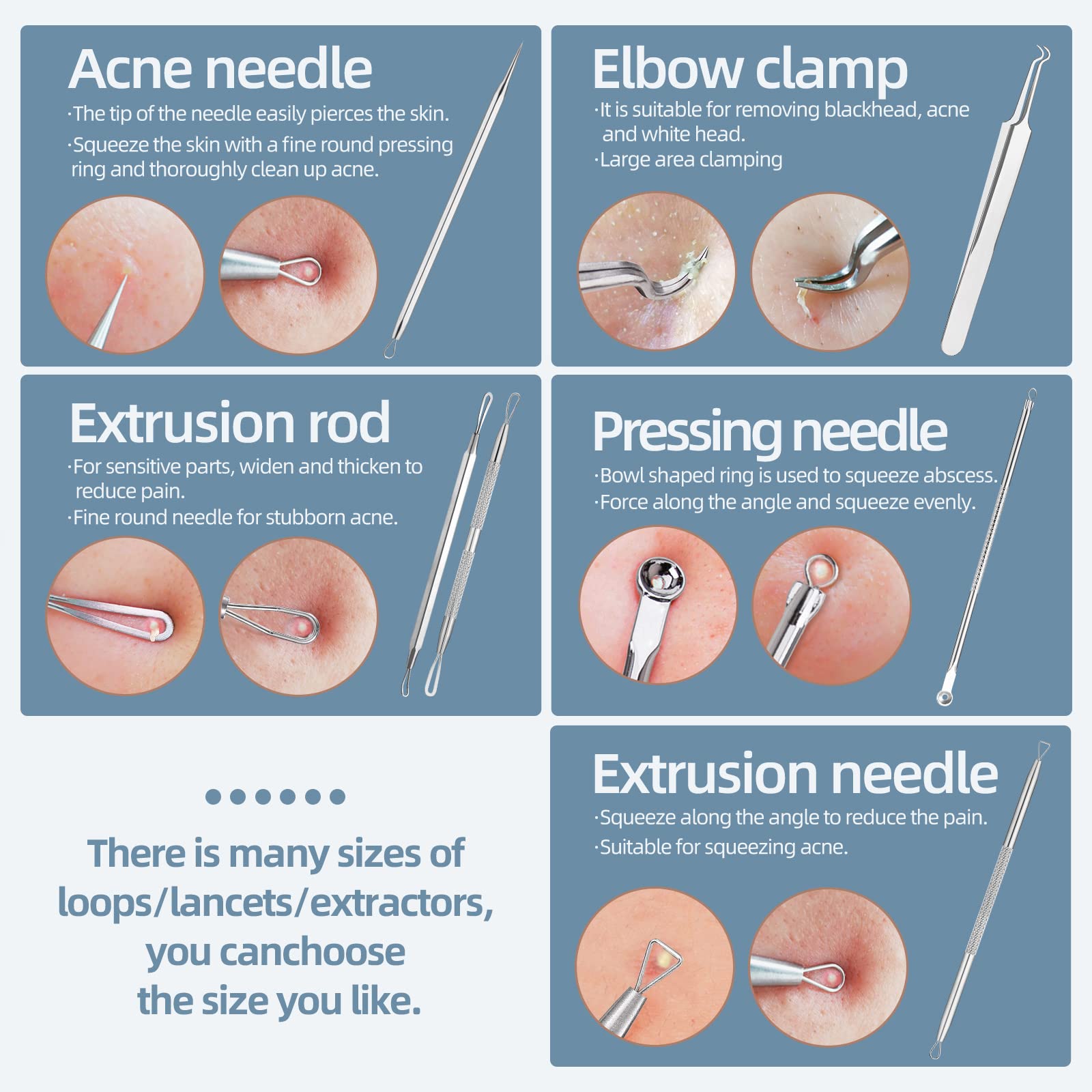 Blackhead Remover Comedone Extractor Acne Removal Kit..