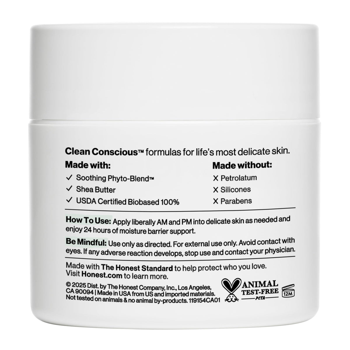 The Honest Company Rich Cream, Hypoallergenic, EWG Verified, Fragrance-Free