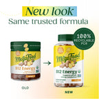 MegaFood Vitamin B12 Energy Gummies, USDA Organic, Ginger, 70 Gummies