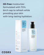Buy now COSRX Oil Free Lotion with Birch Sap, Daily Acne Facial Moisturizer, Hydrating Moisturizer for All Skin Types, Korean Skin Care, 3.38 fl.oz / 100ml at indiglob india