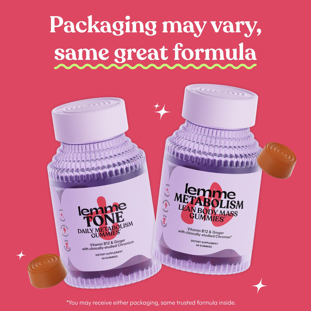 Lemme Tone Metabolism & Body Toning Gummies, 30-Day Supply | Clinically Studied Chromium & B12, Blood Sugar & Weight Management Support, Watermelon Apple Flavor