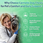 Carmelie Flea and Tick Prevention for Dogs Chewables, 200 Soft Chews