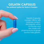 Capsuline Size 0 Empty Gelatin Capsules, Clear - 1000 Count | Gluten Free, Kosher, Non-GMO Certified | Pure Bovine Pill Caps for DIY Supplement Filling - 1000