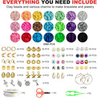 Buy now Redtwo 6200 Pcs Clay Beads Bracelet Making Kit, Flat Round Polymer Heishi Friendship Bracelet Jewelry Kit with Charms and Elastic Strings for Girls 8-12 Gifts for Kids at indiglob india