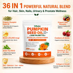 Cold Pressed Pumpkin Seed Oil with Saw Palmetto Capsules for Hair Support