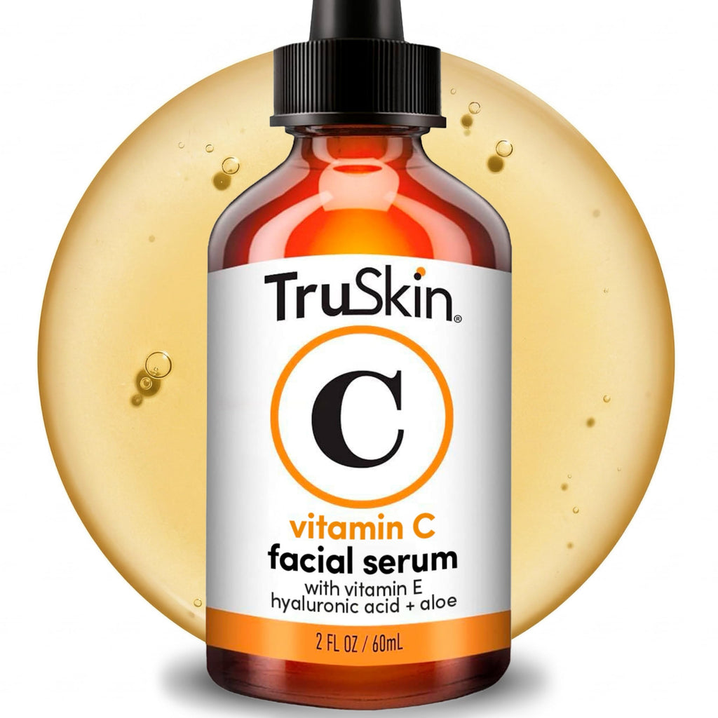 TruSkin Brightening Vitamin C Serum for Face with Hyaluronic Acid, 2 fl oz | Anti aging face serum with Vitamin E to improve the look of dark spots, fine lines, skin tone & support radiant-looking skin