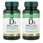 Nature's Bounty Vitamin D for Immune Support, 72 Softgels | Vitamin D Provides Immune Support and Promotes Healthy Bones, 10000IU