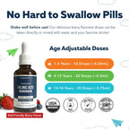 Organic FolinicActive Kids - Folinic Acid + B12, B6 & B2 Cofactors - Gentle Methylation Support for Mood, Energy & Cognition, Age Adjustable Dosing for Kids 1-18, Non GMO, Vegan, Berry Flavor (60mL)