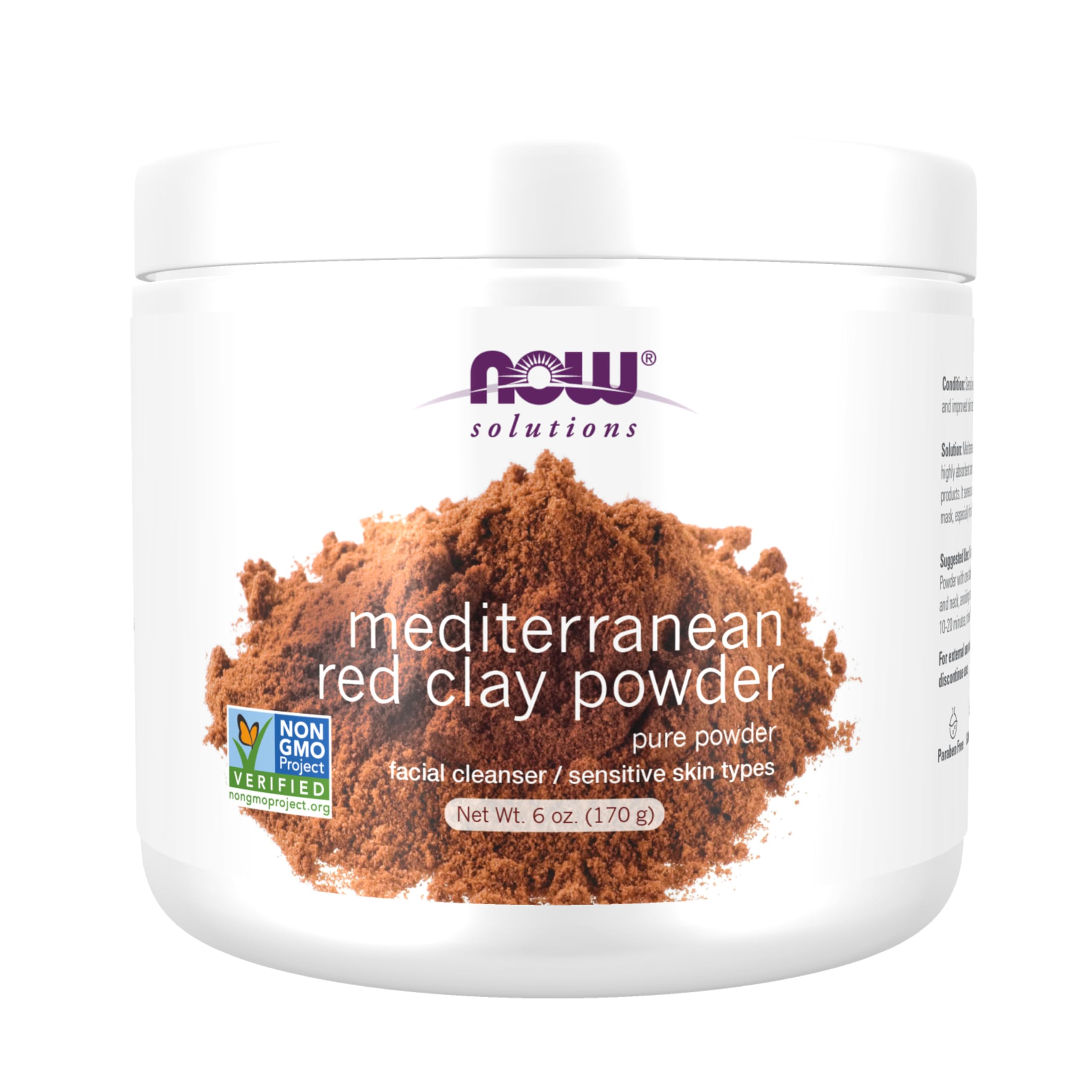 Buy now NOW Solutions, Mediterranean Red Clay Powder, Pure Powder for Sensitive Skin Facial Mask, 6-Ounce at indiglob india