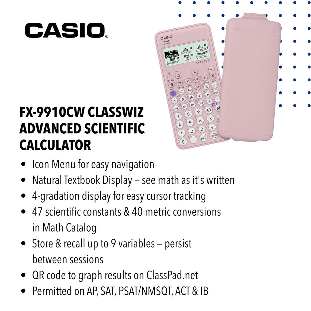 Casio FX-9910CW-PK-W-IT Scientific Calculator