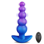 8" Vibrating Anal Beads Butt Plug, Soft Silicone Anal Vibrator Sex Toys