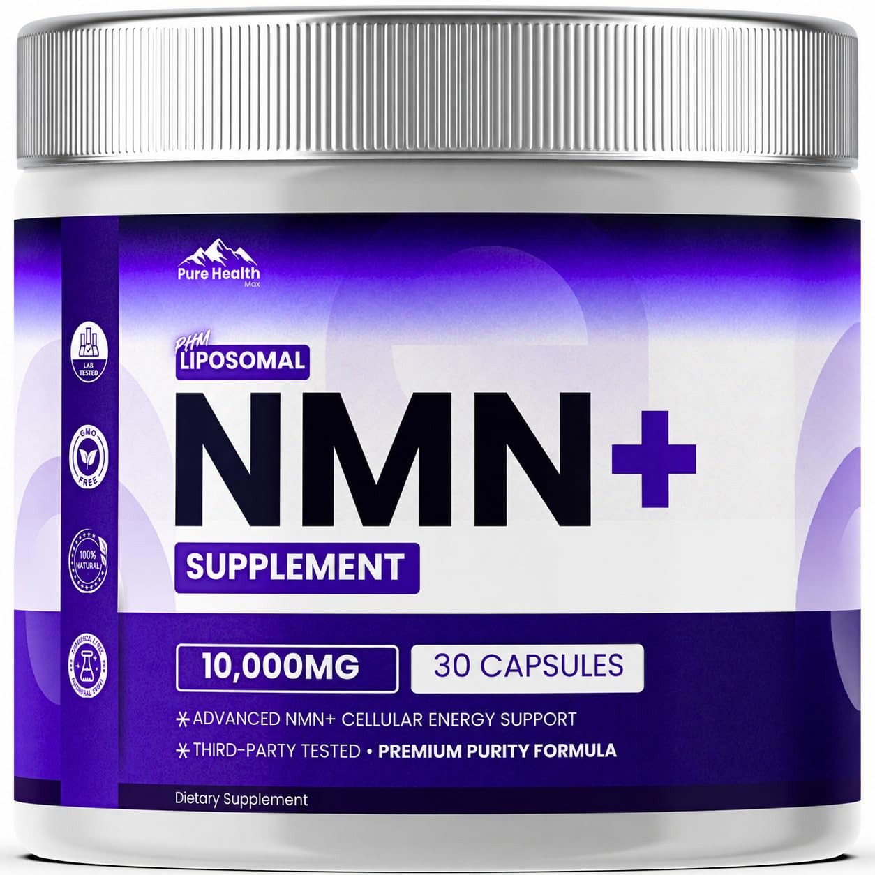 NMN Supplement with NAD+ Resveratrol and French Maritime Pine Bark Extract - NMNH Alternative | NAD Liposomal Supplements for Men and Women - Supports Cellular Energy | 30 Capsules, 1 Months Supply