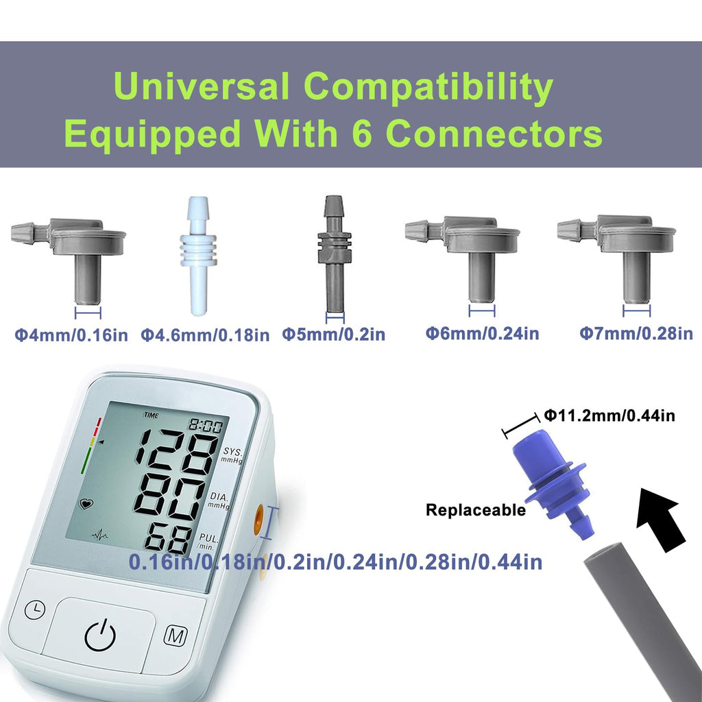 Replacement Extra Large Cuff for Omron BP Monitors 22-52CM Big Arm - Adjustable XL Blood Pressure Cuff, Includes 6 Universal Interface, Blood Pressure Monitors Large Cuff Compatible