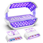 UV Light for Resin,48W 48 LEDs,Double-Sided,360°Surround,Dual 365-405nm