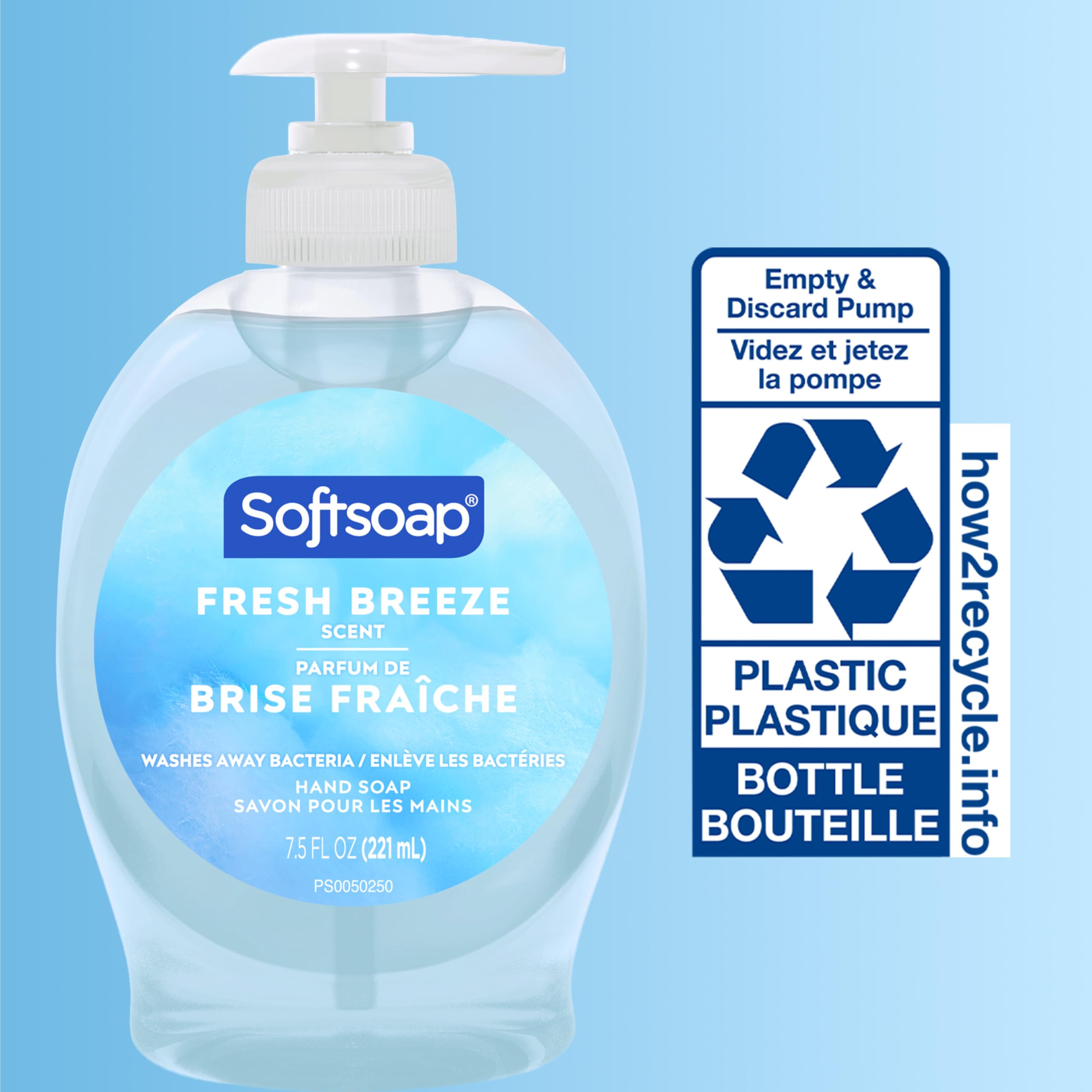 Softsoap Liquid Hand Soap, Fresh Breeze - 7.5 Fl Oz (Pack of 6) | Paraben-Free, Phthalate-Free, Washes Away Germs, Bathroom Hand Soap, Kitchen Hand Soap, Daily Handwashing, Gentle on Hands