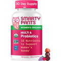 SmartyPants Organic Women's Multivitamin Gummies: Biotin, Probiotics, Methylfolate, Omega 3 (ALA), Vitamin D3, C, Vitamin B12, B6, A, K & Zinc, Inositol, Gluten Free, 120 Count (30 Day Supply)