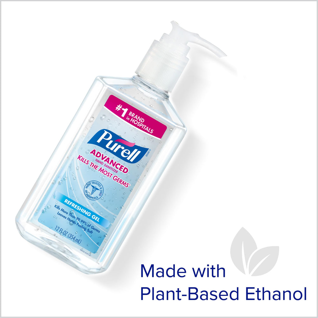 Purell Hand Sanitizer Refreshing Gel Pump Bottle, 12ct x 12 fl oz - 3659-12
