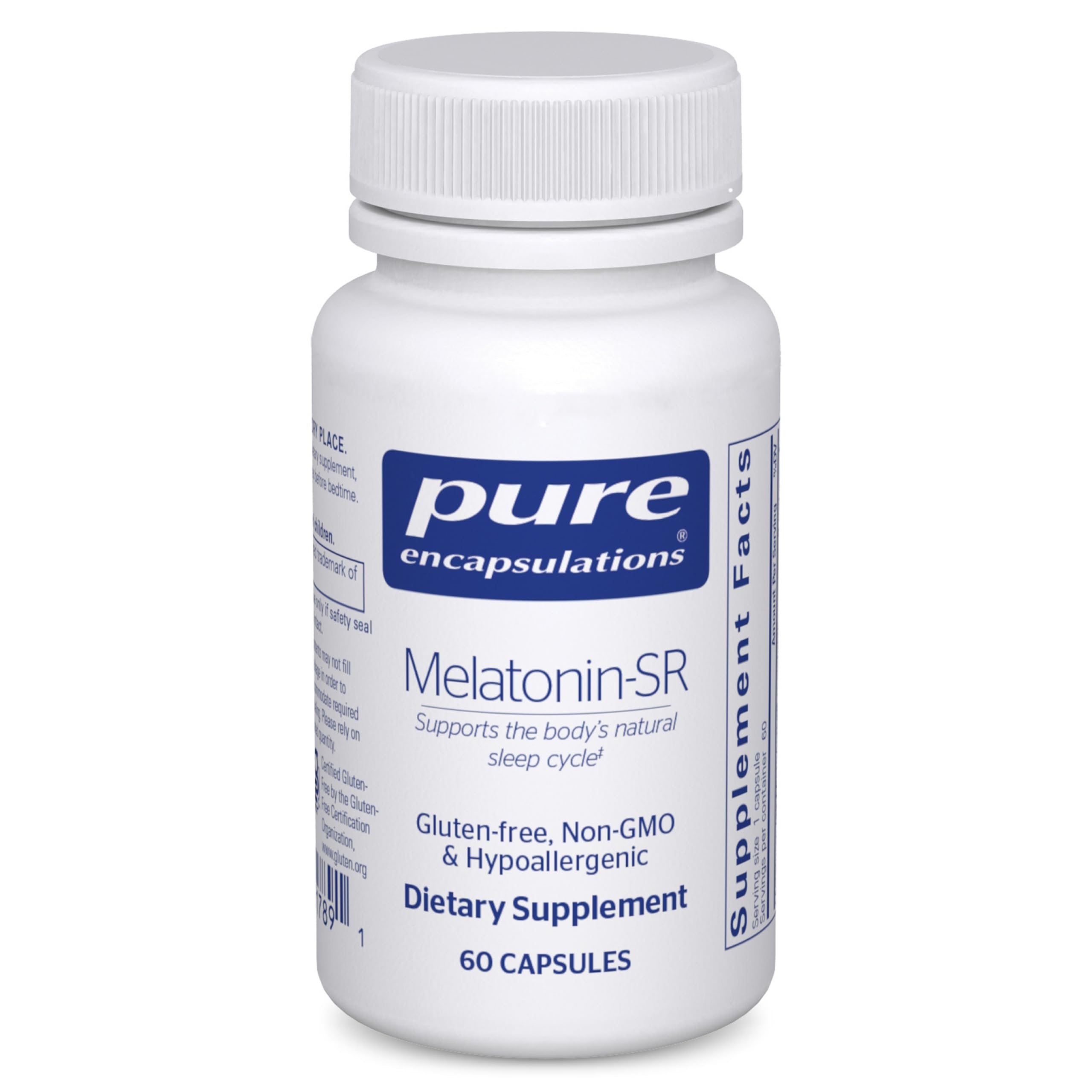 Pure Encapsulations Melatonin-SR, 60 Capsules | Extended Release Melatonin, Supports Restful Sleep*, Sleep Supplement, Gluten-Free and Vegan