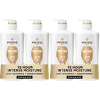 Pantene 2-in-1 Shampoo & Conditioner, Classic Clean - Pro-V Nutrients for Dry, Color-Treated Hair, Healthy Looking Hair Every Wash, Antioxidant-Rich, 27.7 Oz Each, 2-Pack + Rescue Shot (0.5 Oz)