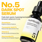 numbuzin No.5 Vitamin Concentrated Serum, Dark Spot Care, Glutathione & Vitamin Serum, Korean Skincare, Tranexamic Acid 4%, Niacinamide 5%, for a Radiant-Looking Glow 1.01 fl oz
