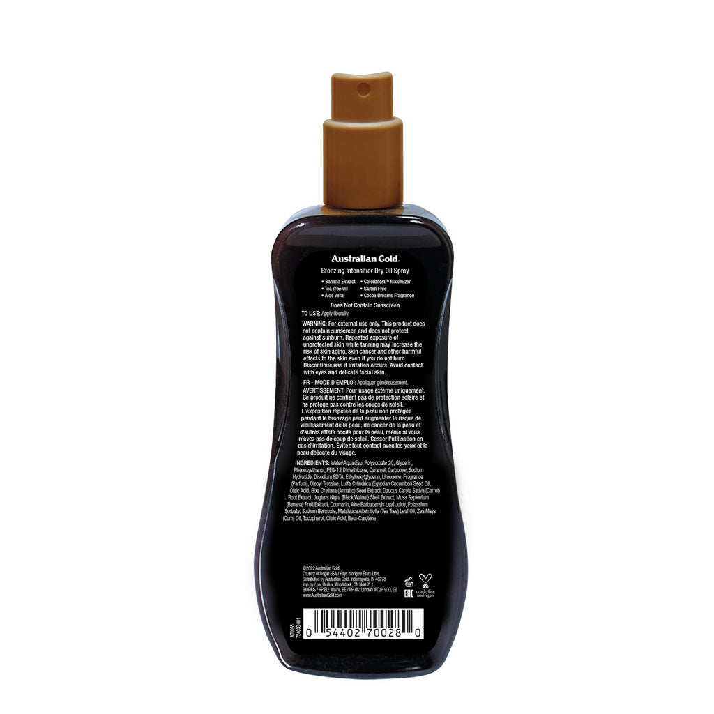 Australian Gold Bronzing Intensifier Dry Oil Spray, 8 Ounce | Colorboost Maximizer (AGDOBS)