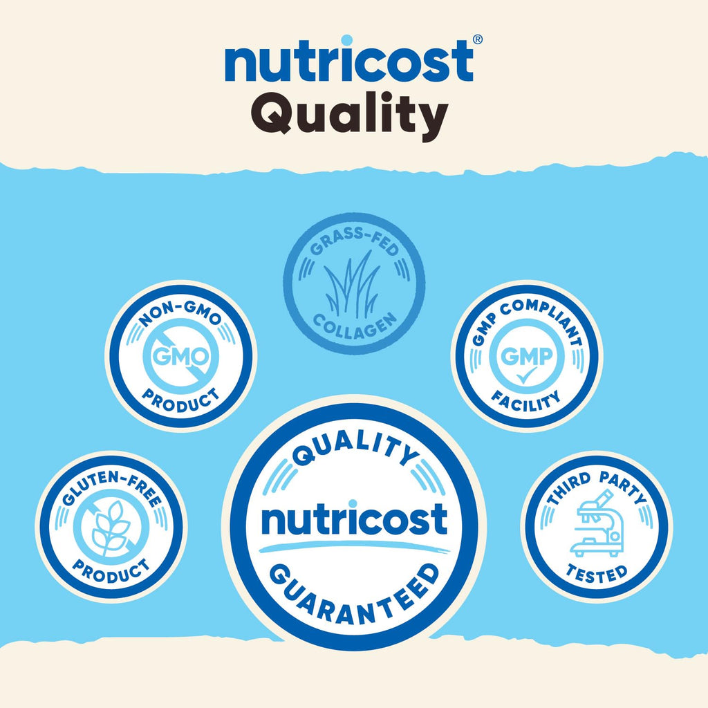 Nutricost Collagen Peptides Powder (Chocolate Peanut Butter) 1 LB | Grass-Fed Collagen Hydrolysate, Gluten-Free