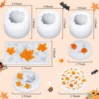 7 Pcs Pumpkin Candle Molds, Halloween Silicone Mold