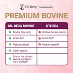 Dr. Berg Multi Collagen Peptides Powder Types I, II, III, V, X - Unflavored Collagen Powder w/ 14 g of Protein - Grass-Fed, Pasture-Raised & Wild-Caught Collagen Sources - 25 Servings