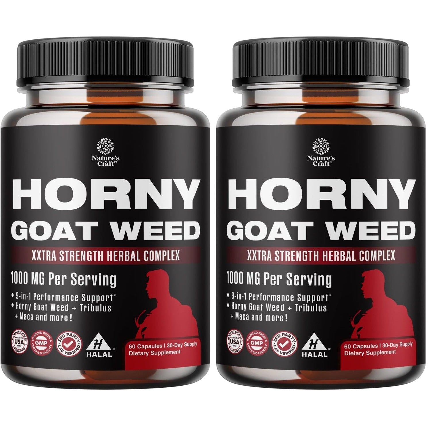 Horny Goat Weed for Men (9 in 1 Formula) - Male Enhancing Supplement - 60ct | Male enhancing formula with hornygoatweed for men extract to support stamina, vitality & drive