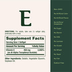 Nature's Bounty Vitamin E 1000 IU Softgels, 60 Count