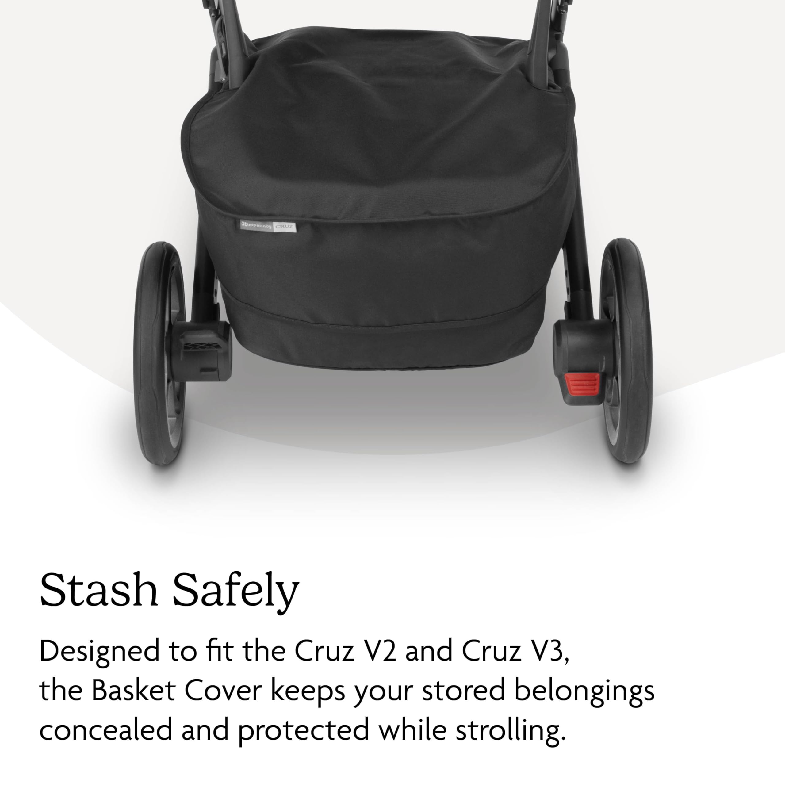 Buy now UPPAbaby Basket Cover for Cruz V2 and V3 Strollers - Protects and Conceals Belongings - Easy Attachment and Access - Water-Resistant Material at indiglob india