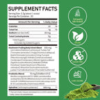 Mushroom Matcha with 12 Mushrooms with Lion's Mane, Chaga and Probiotics, Ceremonial Grade Matcha Powder for Focus, Digestion & Immunity - 30 Servings