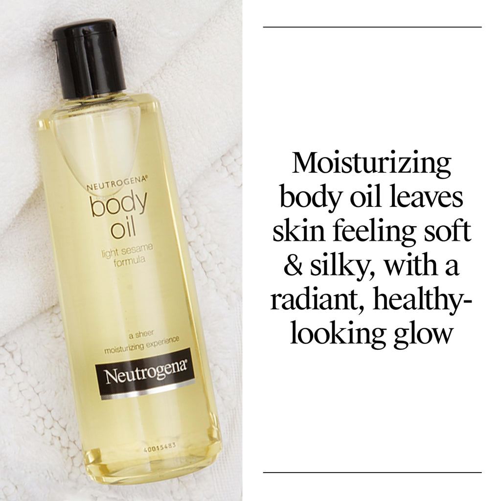 Neutrogena Body Oil Light Sesame Formula, Fragrance-Free, 8.5 fl. oz