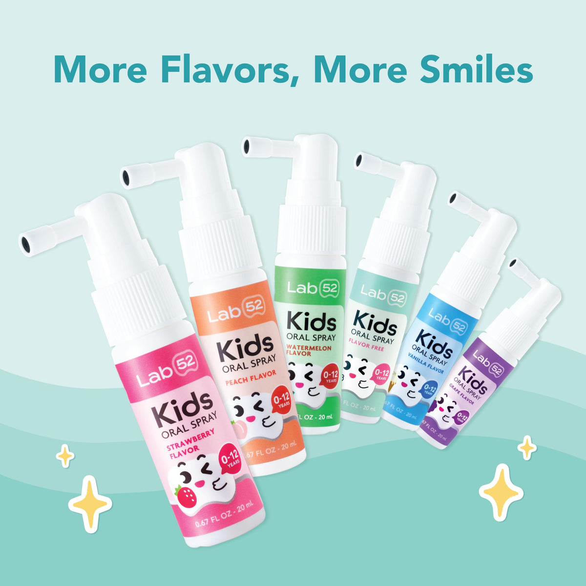 LAB52 Kids Oral Spray, Toothpaste Helper Fluoride Free, Xylitol Vanilla