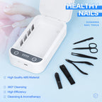 Nail Tool Cleaner with Blue Light,Portable USB Cleaner For Nail Tools ﻿
