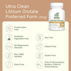 Dr. Murray's Lithium Orotate 1 mg Vegan Capsules, Mood Support, 90 Count
