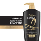 L'Oreal Paris Elvive Total Repair 5 Damage Reversing Shampoo and Conditioner Set for Dry and Damaged Hair, Hair Repair Formula with Protein and Ceramide, 56 Fl Oz Set