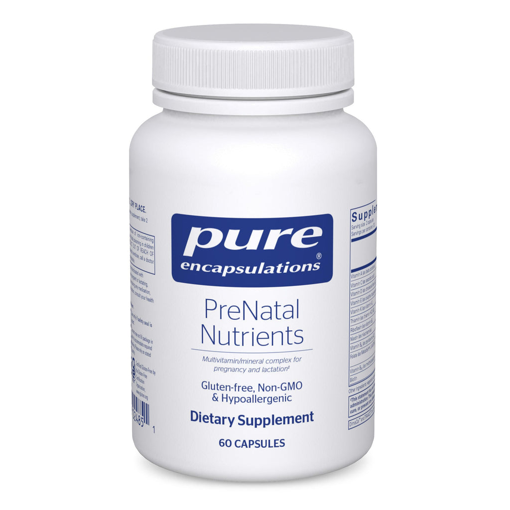 Pure Encapsulations PreNatal Nutrients, 120 Capsules | For Pregnancy and Lactation, Aids Energy and DNA Development*, with Folate, Choline and Iron, Gluten-Free and Non-GMO