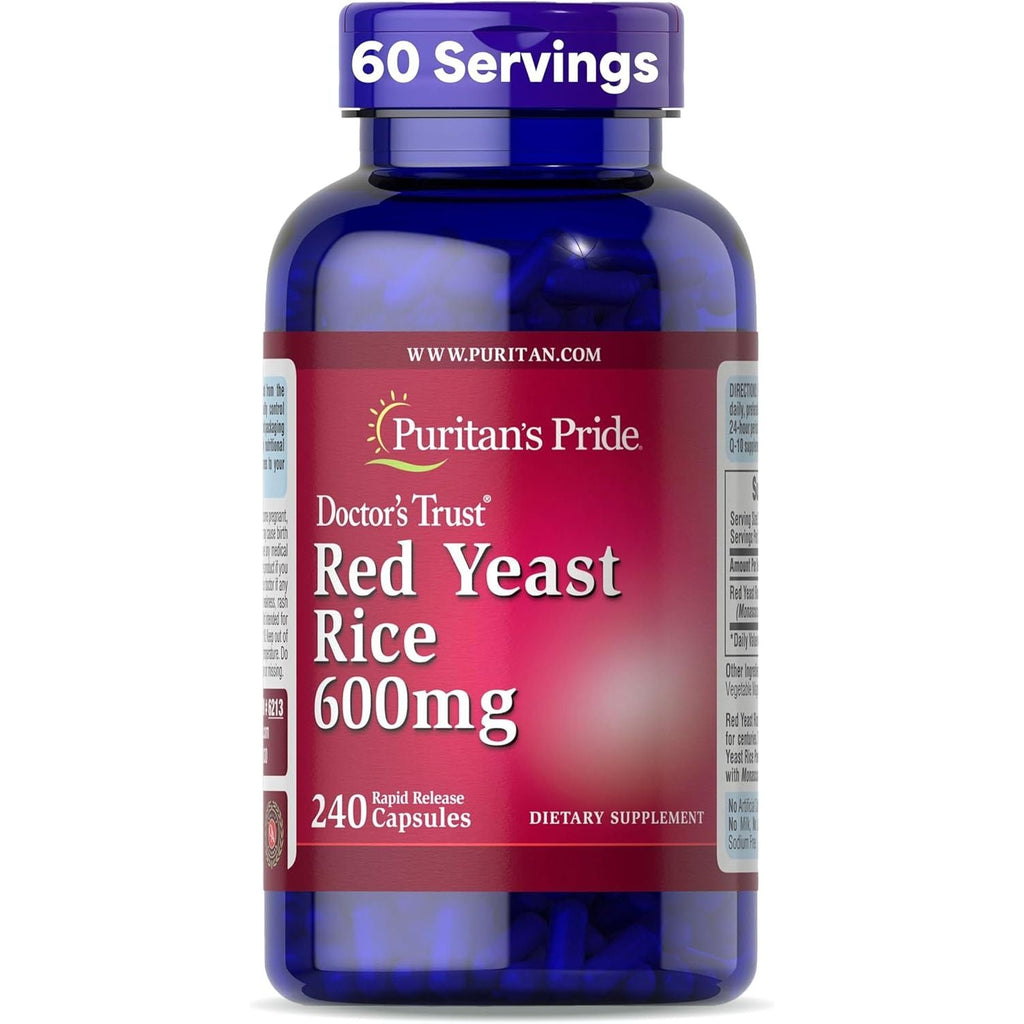 Buy now Puritan's Pride Doctors TrustÂ® Red Yeast Rice 600mg, Dietary Supplement, 240 Rapid Release Capsules 240 Count (Pack of 1) at indiglob india