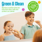 VIVAGO Kids Toothbrush - Kids Bamboo Toothbrushes with Soft Bristles 6 Pack