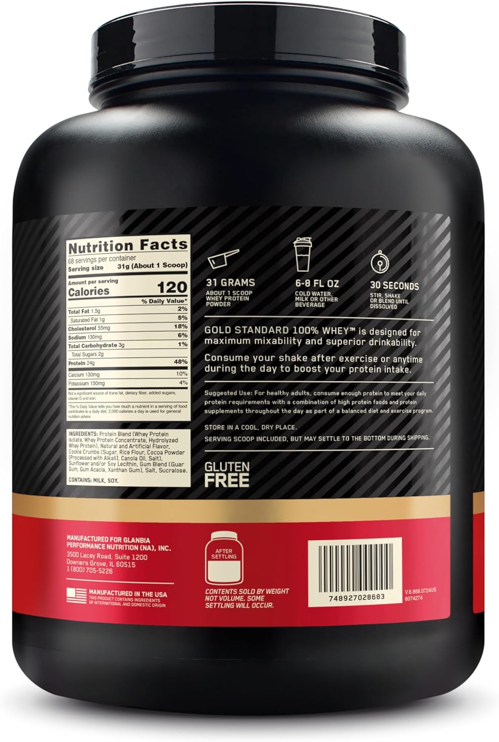 Buy now Optimum Nutrition Gold Standard 100% Whey Protein Powder, Cookies & Cream, 5 Pound (Packaging May Vary) at indiglob india