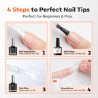 modelones 10-in-One X Nail Gel Glue with Nail Dehydrator Primer Set