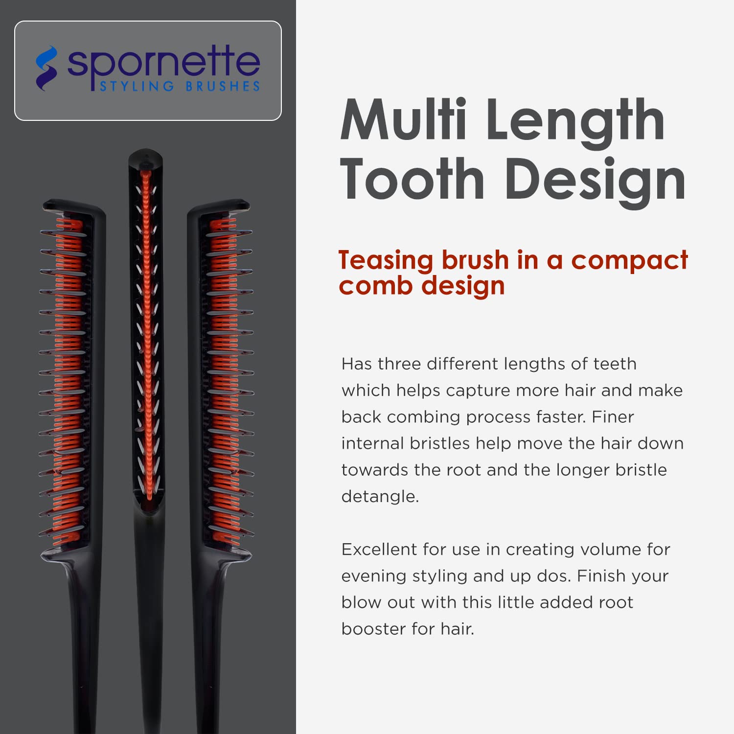 Buy now Spornette Little Wonder Rat Tail Comb - Hair Comb for Teasing, Backcombing & Sectioning - Adds Hair Volume to Fine & Thinning Hair - Heat-Resistant, Durable & Portable at indiglob india