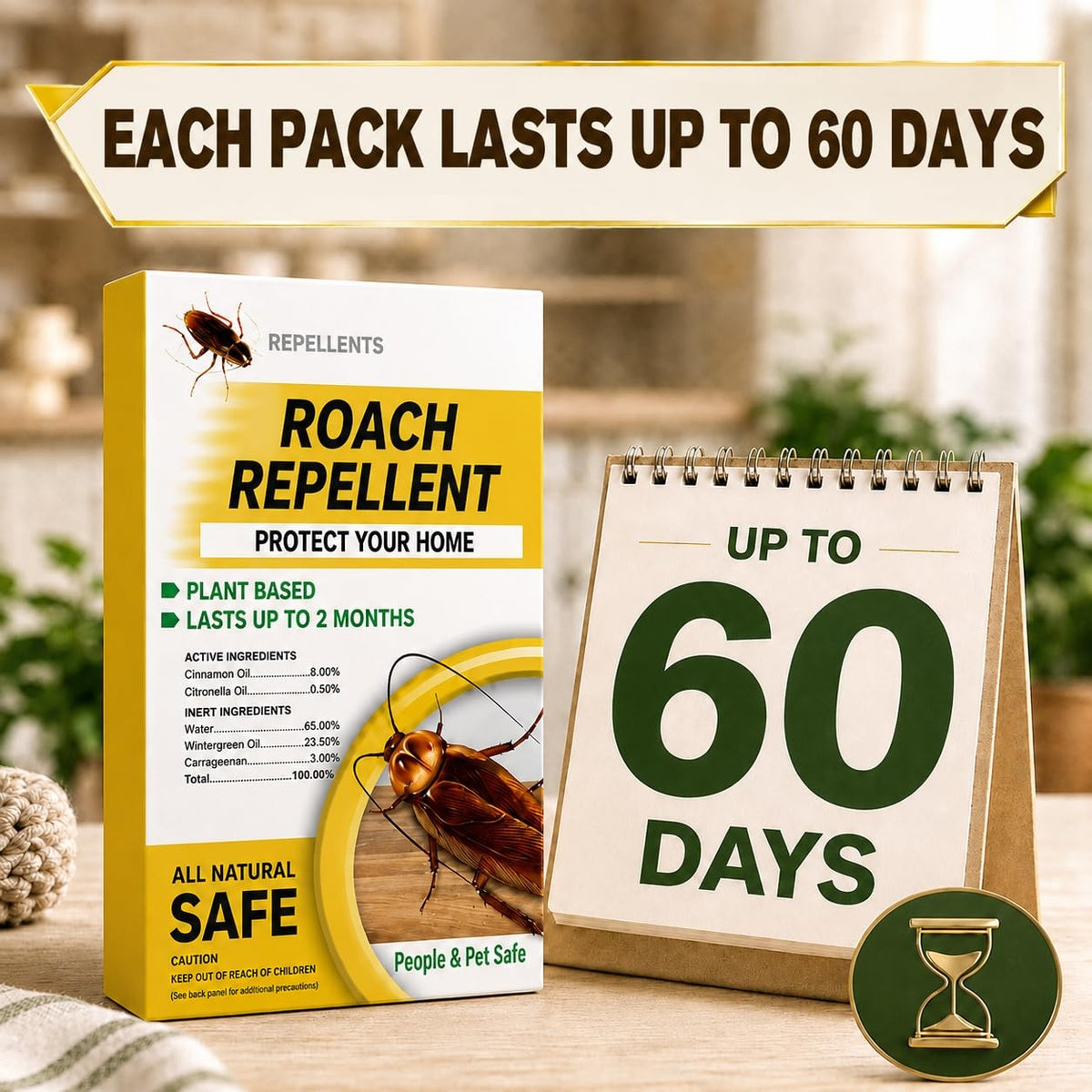 Keep Roaches Away Indoor&Outdoor,Cockroaches Away for Home Kitchen-16 Packs
