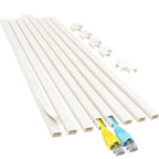 Buy now Yecaye Cord Hider, 113in One-Cord Cable Concealer, Cord Covers for Wires on Wall, Easy Install Cable Management Kit for 2 Small Wires, Cables Raceway Home Office, W0.59in H0.4in, White at indiglob india