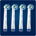 Buy now Oral B Cross Action Replacement Electric Toothbrush Heads x4 at indiglob india
